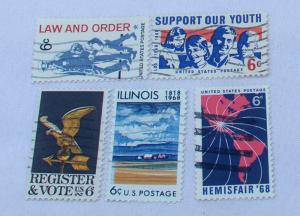 2000+ USA Sc# 1339 1349 1342 1343 1344 Stamps Postage Used 1968