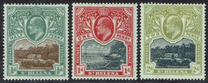 ST HELENA 1903 KEVII PICTORIAL ½D 1D AND 2D