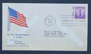 Scott 901 FDC  Torch of Enlightenment  Grimsland Cachet