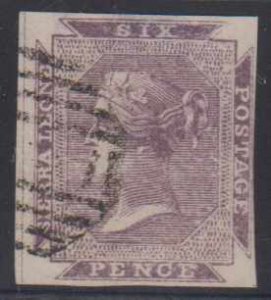 BC SIERRA LEONE 1859-71 QV Sc 1 IMPERF FORGERY USED