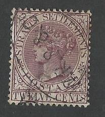 Straits Settlements  used s.c.#  52