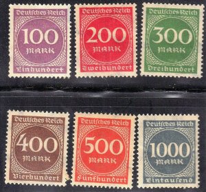 GERMANY SC# 229-34 MH  1923