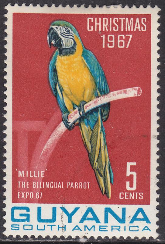 Guyana 34 CTO 1968 Macaw Parrot