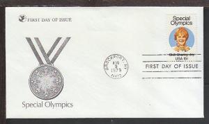 US 1788 Special Olympics 1979 Readers Digest U/A FDC 