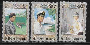 Gilbert Islands 293-295 Queen Elizabeth Silver Jubilee MNH 2022 Scott c.v. $0.75