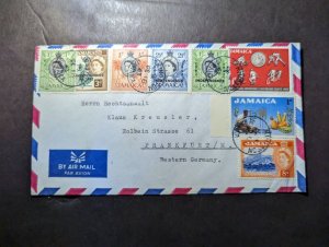 1963 Jamaica Independence Airmail Cover Kingston to Frankfurt am Main Germany