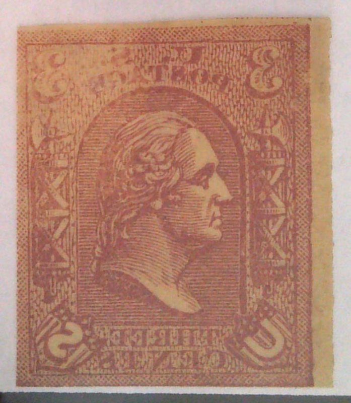 Scott #79-E8a - 3c Dark Red - Loewenberg Decalcomania - Essay