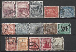 COLLECTION LOT 20346 EGYPT 15 STAMPS 1872+ CV+$24