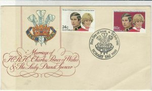 Australia 1981 Marriage of Prince Charles to Diana Stamps FDC Cover Ref 34827