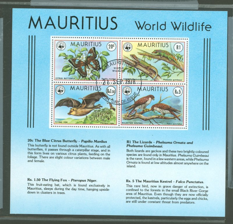 Mauritius #472A Used Souvenir Sheet (Wwf)