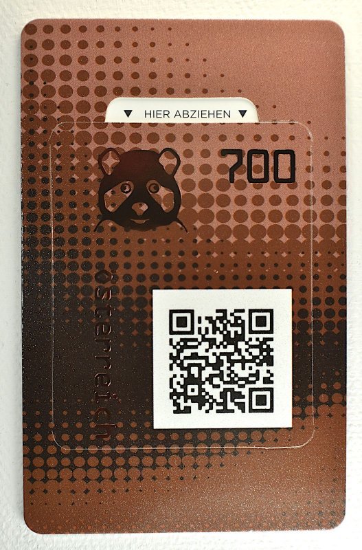 AUSTRIA CRYPTO STAMP 2.0 PANDA YELLOW, 2020