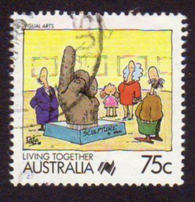 Australia 1988 Sc#1074, SG#1132 75c Living Together USED-Fine-NH.