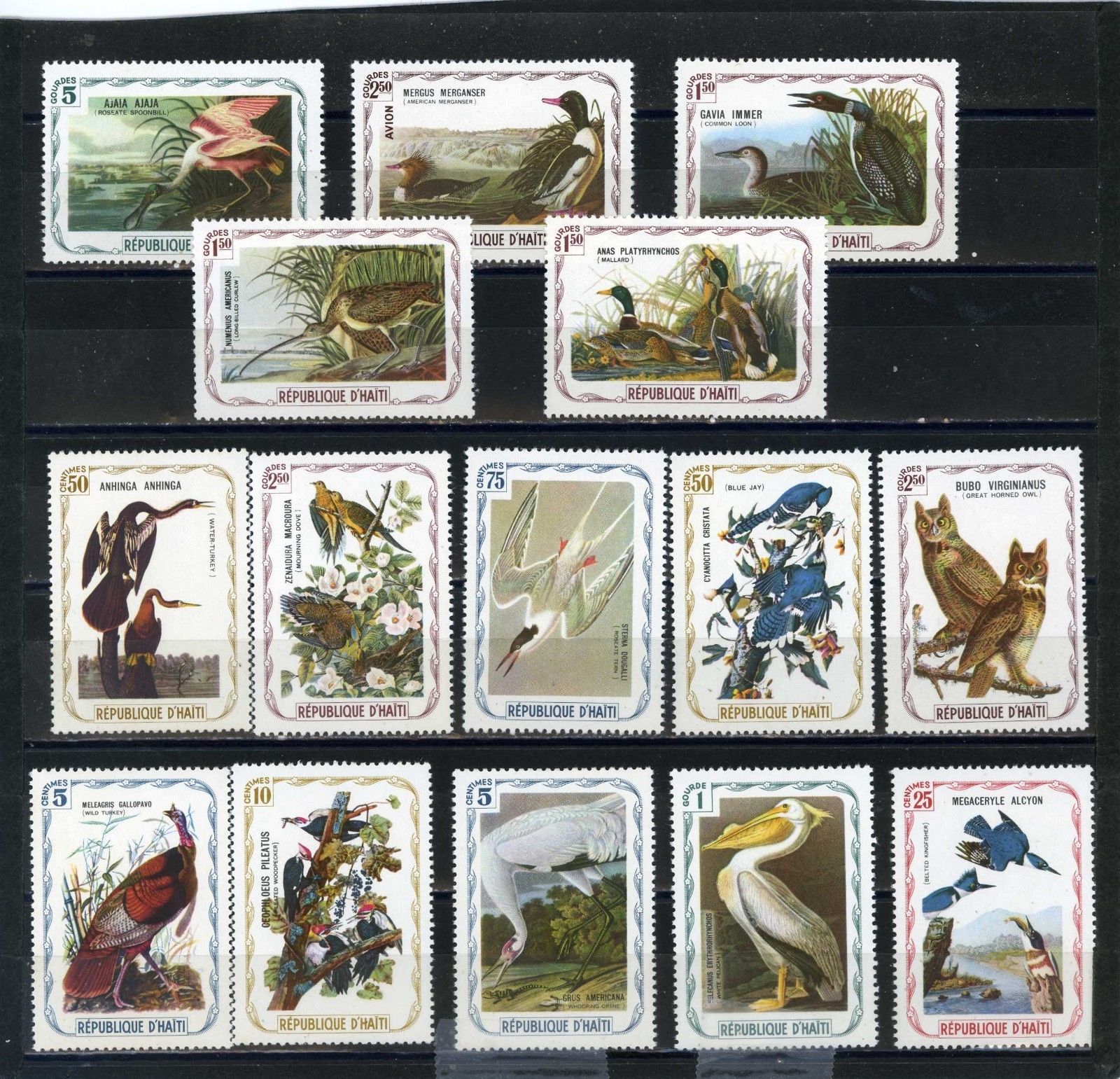 Haiti Fauna Birds SET of 15 Stamps MNH Caribbean Haiti, Stamp