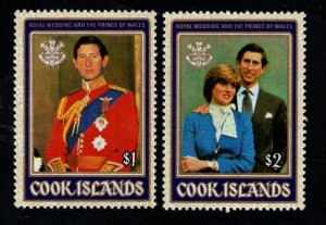 Cook Islands Scott 659-660 MNH** Charles and Diana stamps