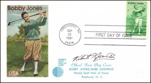 US 1933 Bobby Jones Andrews U/A FDC
