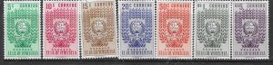 Venezuela  #590-596  complete set  (MLH) CV $64.30