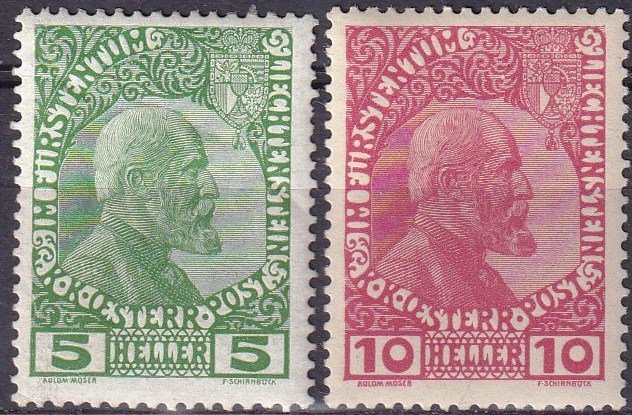 Liechtenstein #1-2  F-VF Unused CV $127.50  (Z3140)