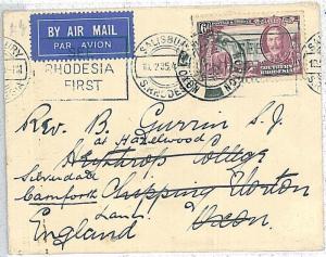 ELEFANTS \ GIRAFFE - SOUTHERN RHODESIA  POSTAL HISTORY:   COVER to USA 1935