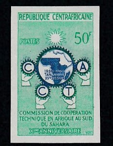 Central Africa # 3, C. C. T. A.,  IMPERF, Mint NH,  .