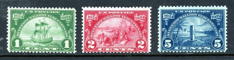 U.S. Scott 614-616 MNH F Huguenot-Walloon Tercentenary