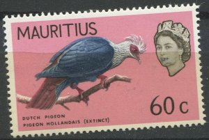 Mauritius Sc#331 MNH, 60c pink & blk, Bird Definitives (New Colors) (1968)