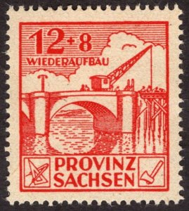 1946, Germany, East Saxony 12+8pf, MNH, Sc 13NB2