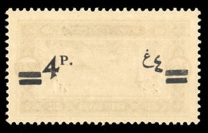 Lebanon #71var (YT 83b), 1927 4p on .25p black, surcharged on reverse, never ...