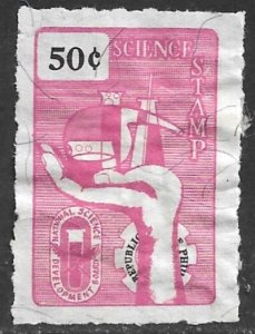 PHILIPPINES 1975 50c Supplementary Tax SCIENCE Stamp Revenue Bft 22 VFU