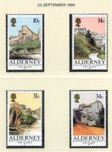 Alderney 1986 Forts Set SGA28/31 Unmounted Mint