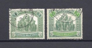 FEDERATED MALAY STATES 1922/34 SG 76 76a USED