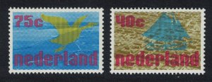 Netherlands Duck Bird Reclamation and Urbanisation 2v 1976 MNH SG#1252-1253