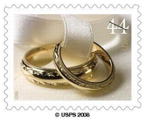 Wedding Rings PACK OF TEN 44¢ Postage Stamps Scott 4397