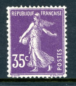 France 1907 Sower 35¢ Violet Type 2 Scott #175 (SG #345) MNH G425