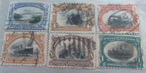 1901 PAN AMERICAN XF Set Scot #s 294 - 299  Choice Quality Used Stamp Collection