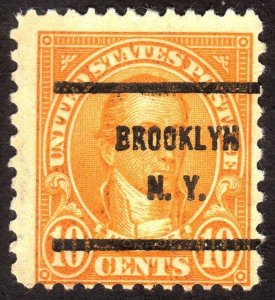 1927, US 10c, James Monroe, Used, Brooklyn precancel, Sc 642