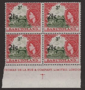Mint Never Hinged SC64 SG61ab 2 1/2c on 3d T1 Block of 4 Bottom Middle with p...
