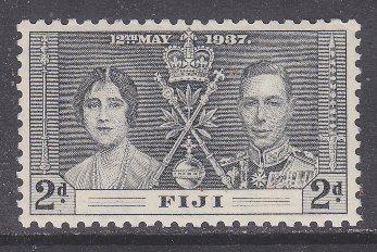 Fiji sc#115 1937 2p KG6 Coronation MLH