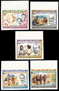 Mauritania 359-360,C177-C179, MNH imperf., Nobel Prize Winners