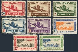 Dahomey C6-C13, MNH. Michel 160-167. Air Post 1942. Plane CD88, Caravan, camels.