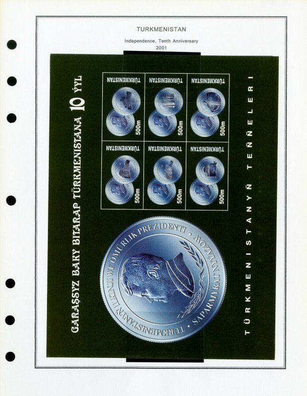 Turkmenistan Mint NH + LH 1992 to 2001 Stamp Collection