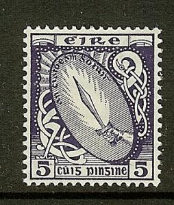 Ireland, Scott #113, 5p Sword of Light, VF Centering, MH