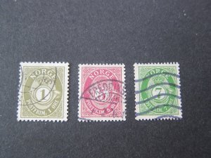 Norway 1910 Sc 74,78,79 FU