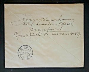 1936 Beaufort Luxembourg To Utrecht Holland Stamp Exposition Registered Cover