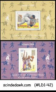 MONGOLIA - 1996 XXVIth OLYMPIC GAMES, ATLANTA - MIN. SHEET MNH 2nos