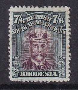 Rhodesia #136a used 1922 George V 7sh6p Perf. 14  (III)
