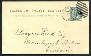 B.C. Town Cancel Postal Stationery Postcard VERNON