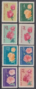 BULGARIA Sc# 1210-7 CPL MNH SET of 6 DIFF - VARIOUS ROSES in  NATURAL COLOURS