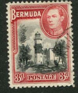 Bermuda SC# 121 KGVII Lighthouse 3d Used