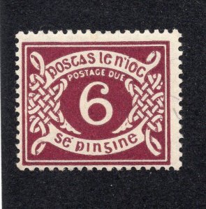 Ireland 1925 6p plum Postage Due, Scott J4 MH, value = $10.50