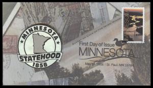 #4266 Minnesota Statehood 3D FDC
